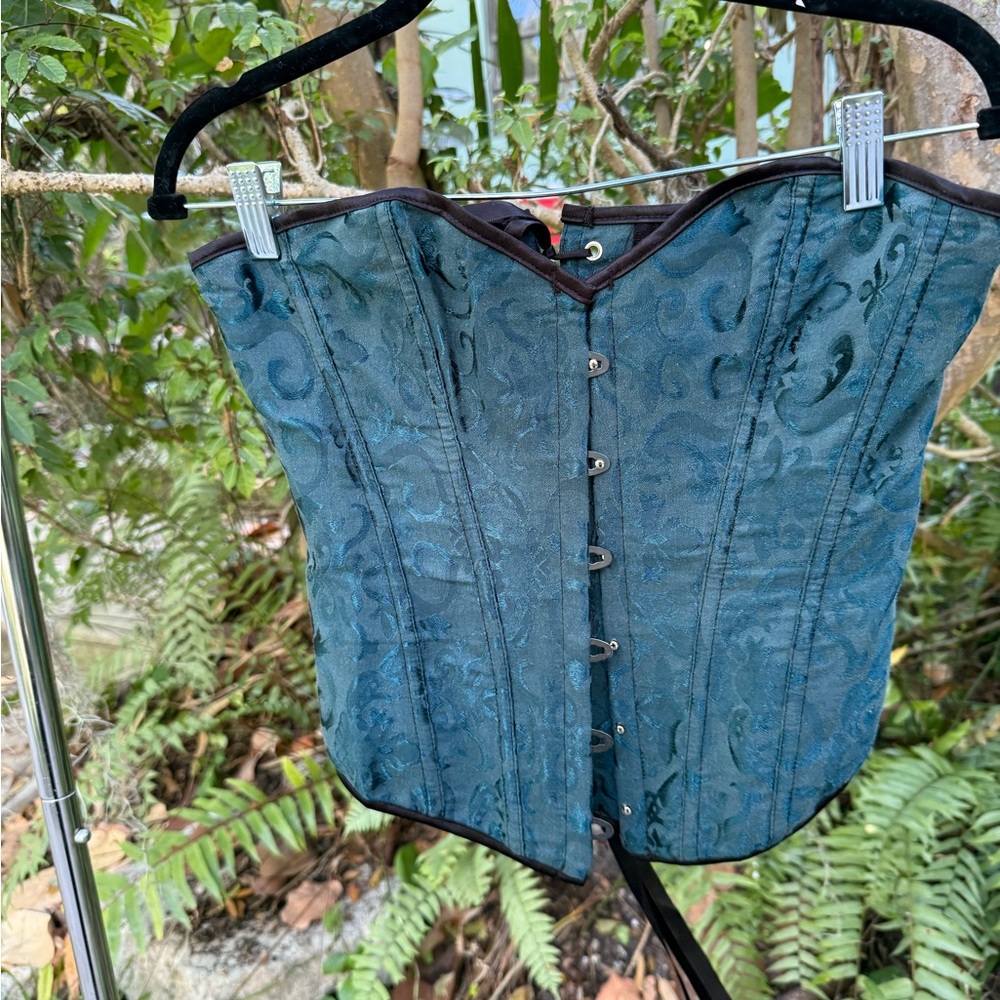 Elegant Blue Corset Top